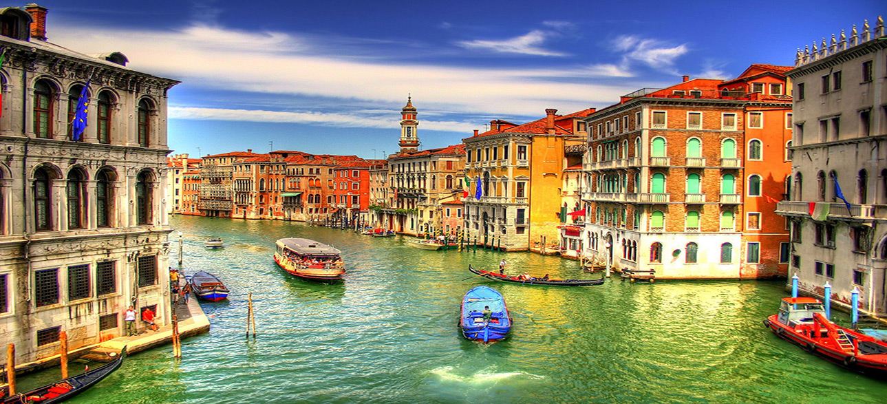 Italian coastline and village